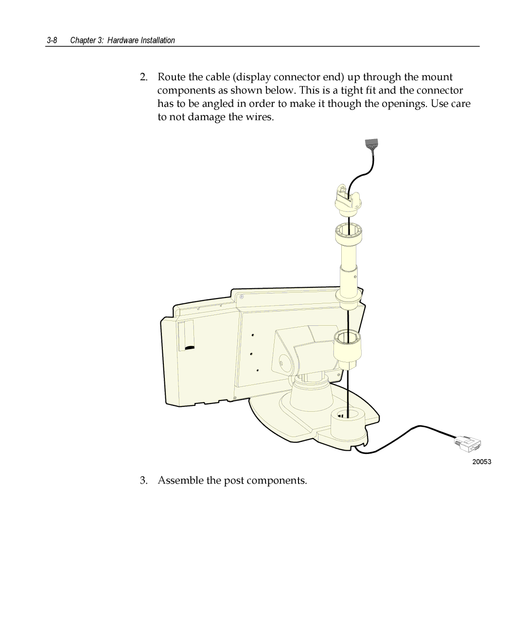 NCR 5953 manual Assemble the post components 