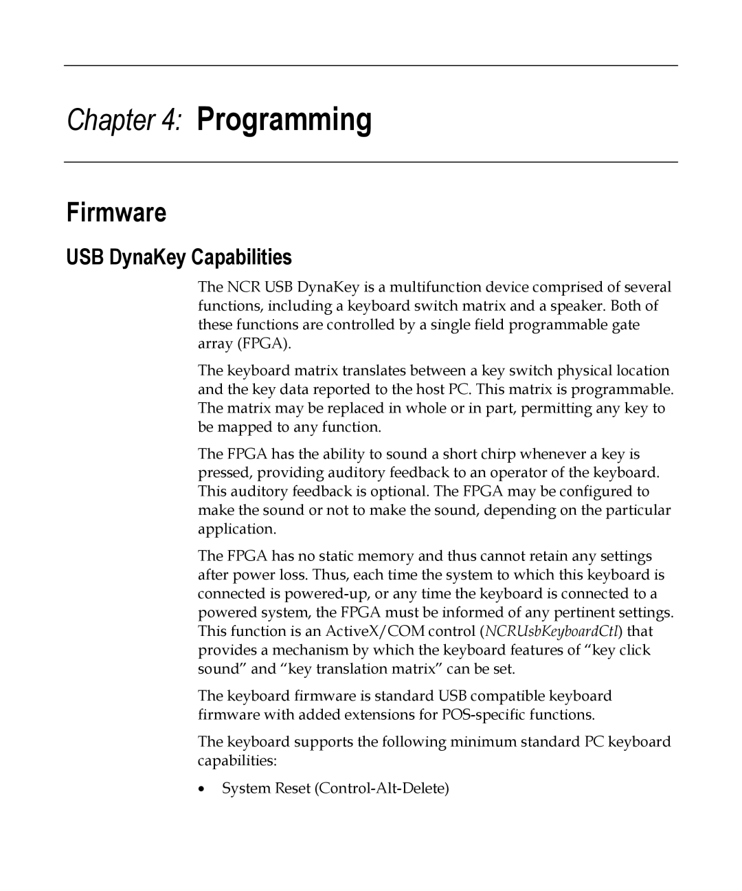 NCR 5953 manual Firmware, USB DynaKey Capabilities 