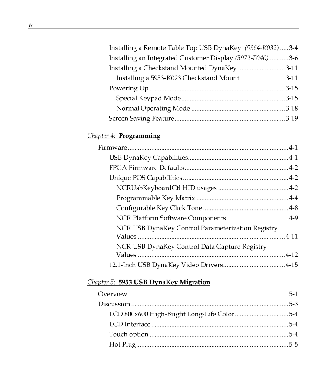 NCR 5953 manual USB DynaKey Migration 