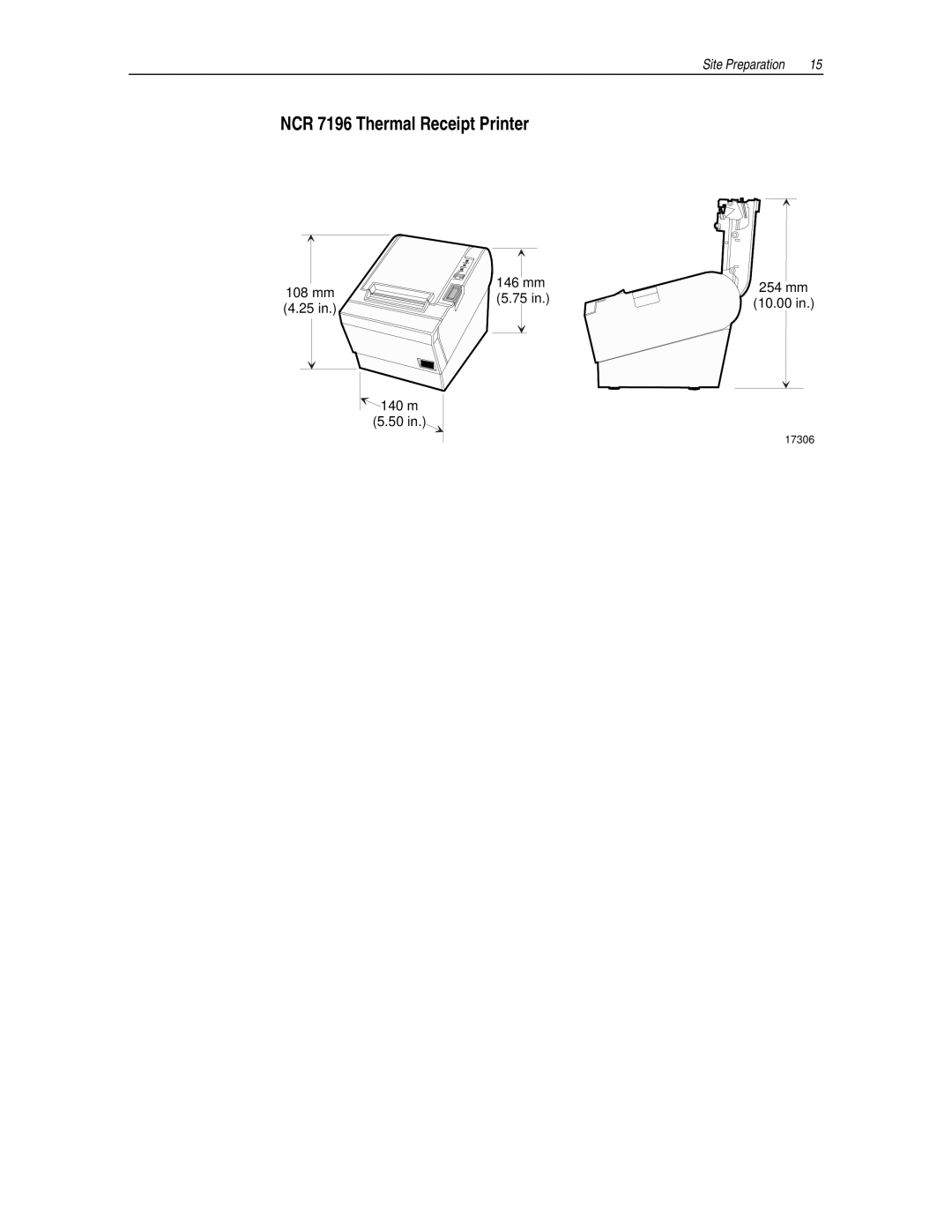 NCR 7455 manual NCR 7196 Thermal Receipt Printer 