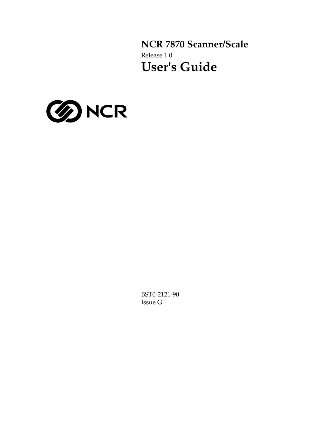 NCR 7870 manual Users Guide 