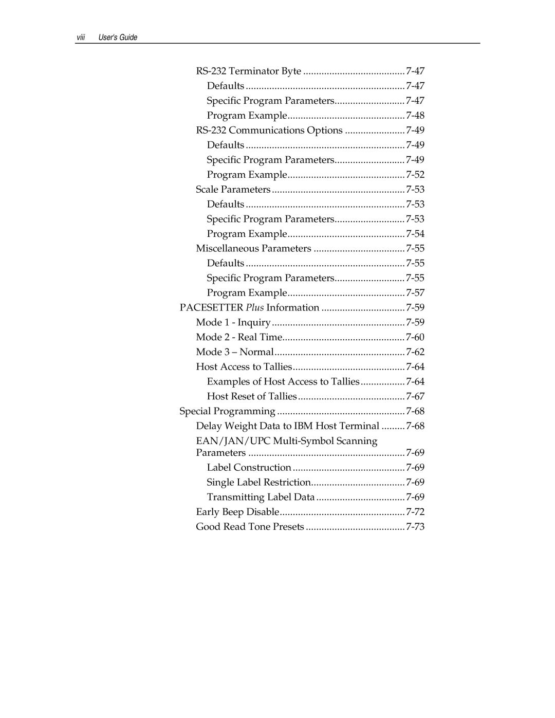 NCR 7870 manual Viii Users Guide 