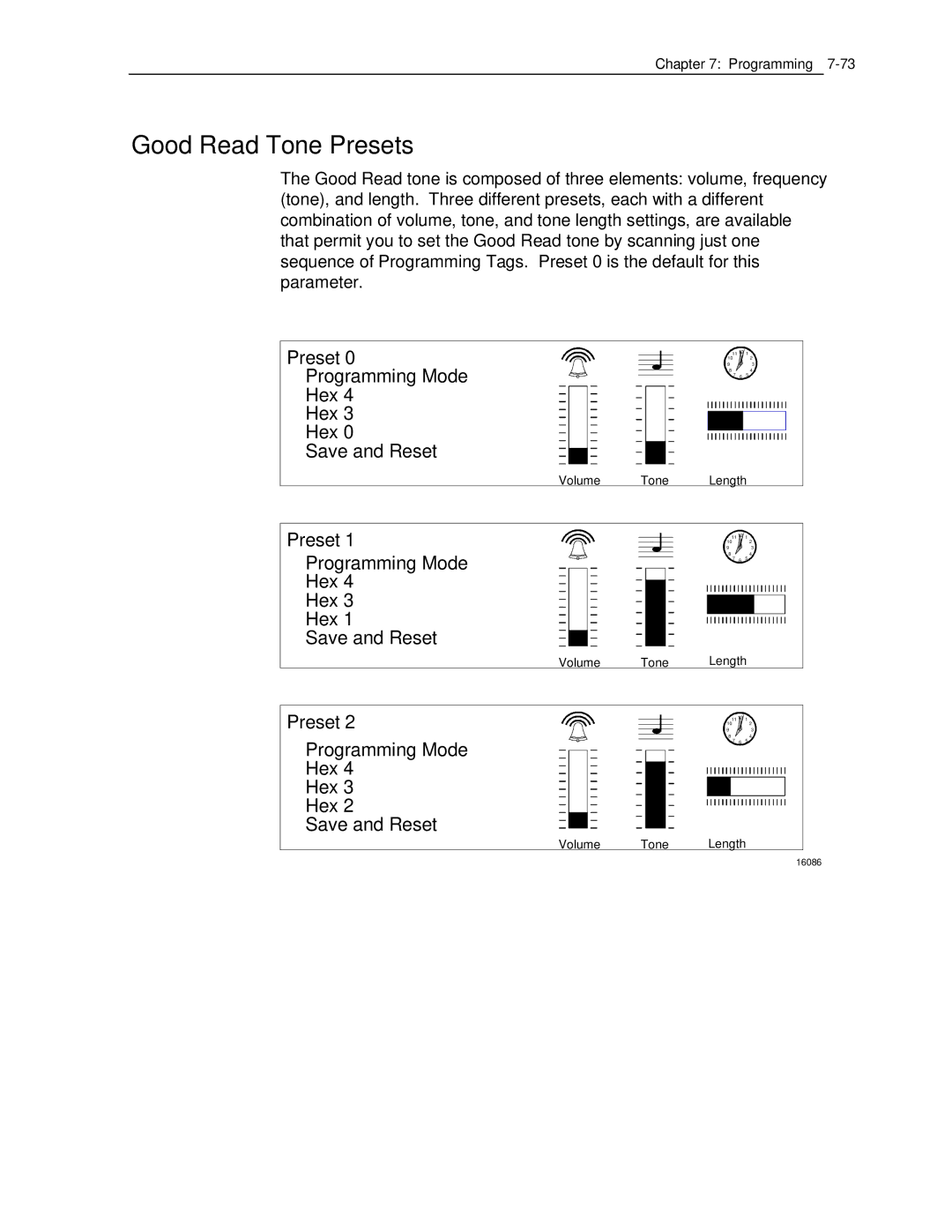 NCR 7870 manual Good Read Tone Presets 