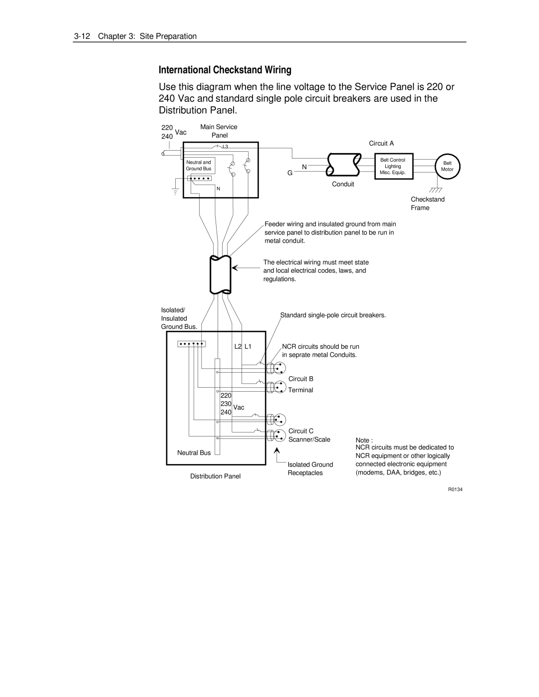 NCR 7870 manual International Checkstand Wiring 