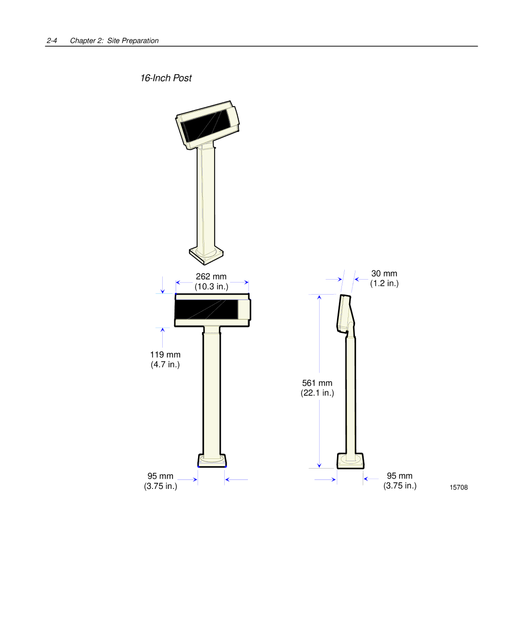 NCR NCR 5972 manual Inch Post 