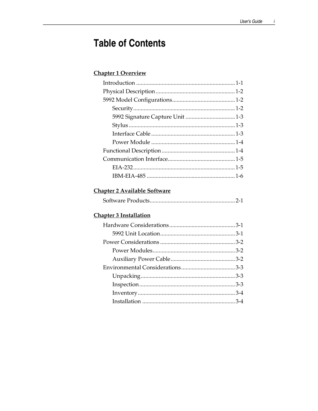 NCR NCR 5992 manual Table of Contents 