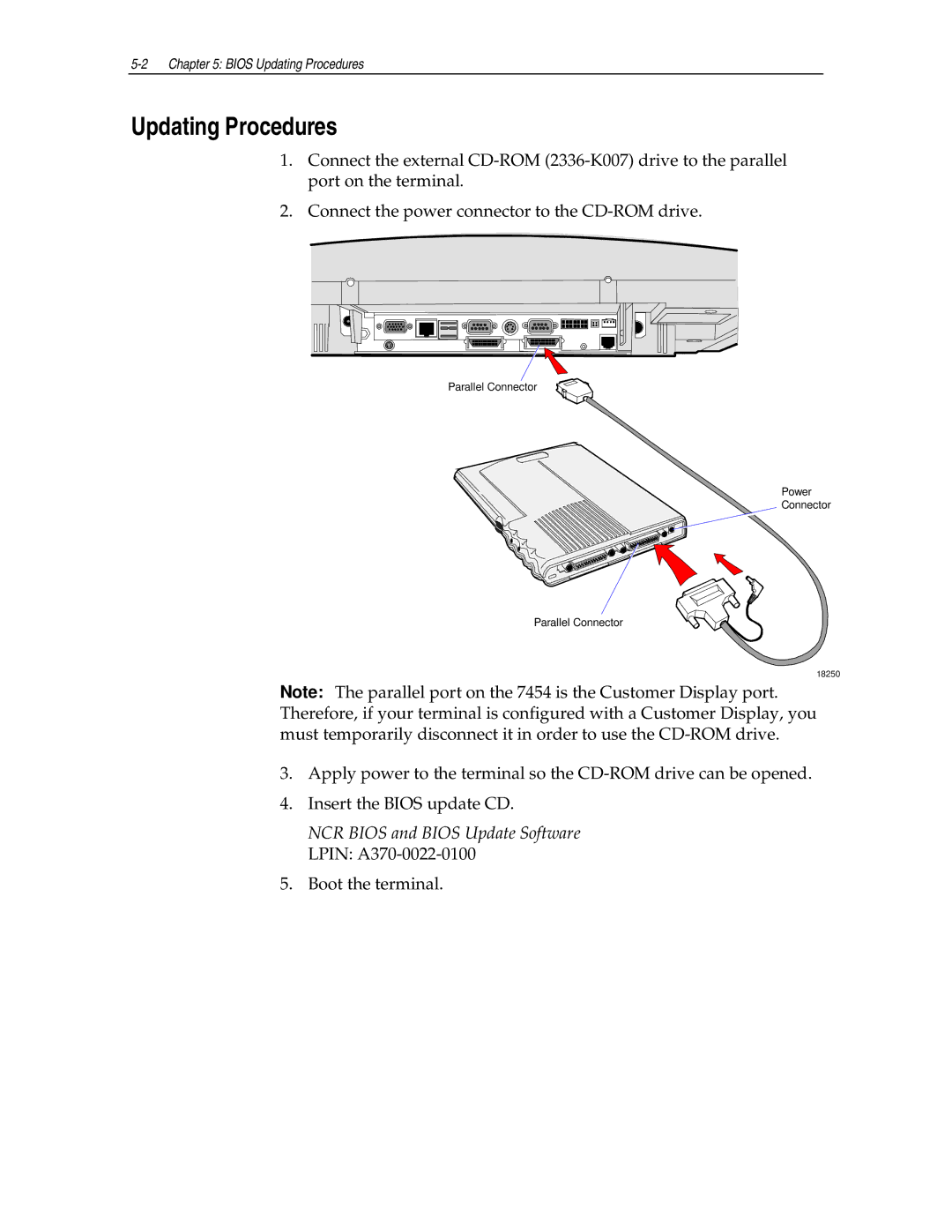 NCR NCR7454 manual NCR Bios and Bios Update Software Lpin A370-0022-0100 