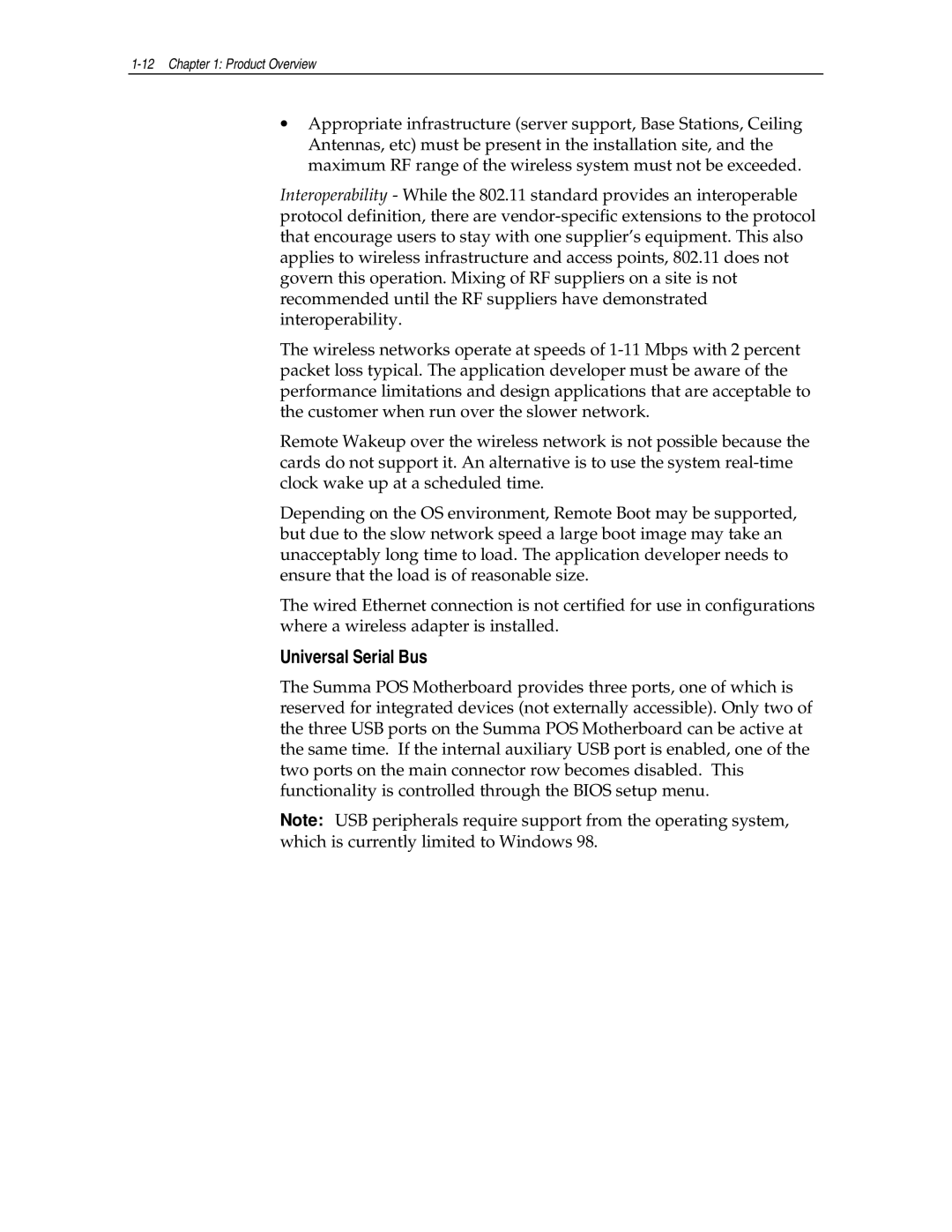 NCR NCR7454 manual Universal Serial Bus 