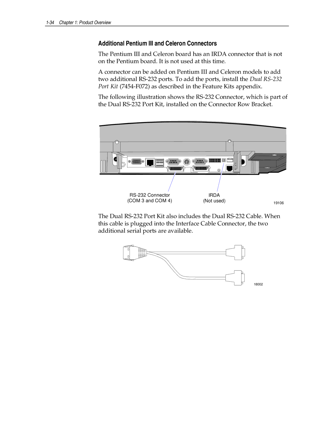 NCR NCR7454 manual Additional Pentium III and Celeron Connectors 