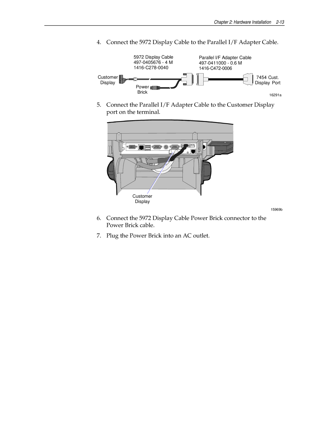 NCR NCR7454 manual Customer Display 