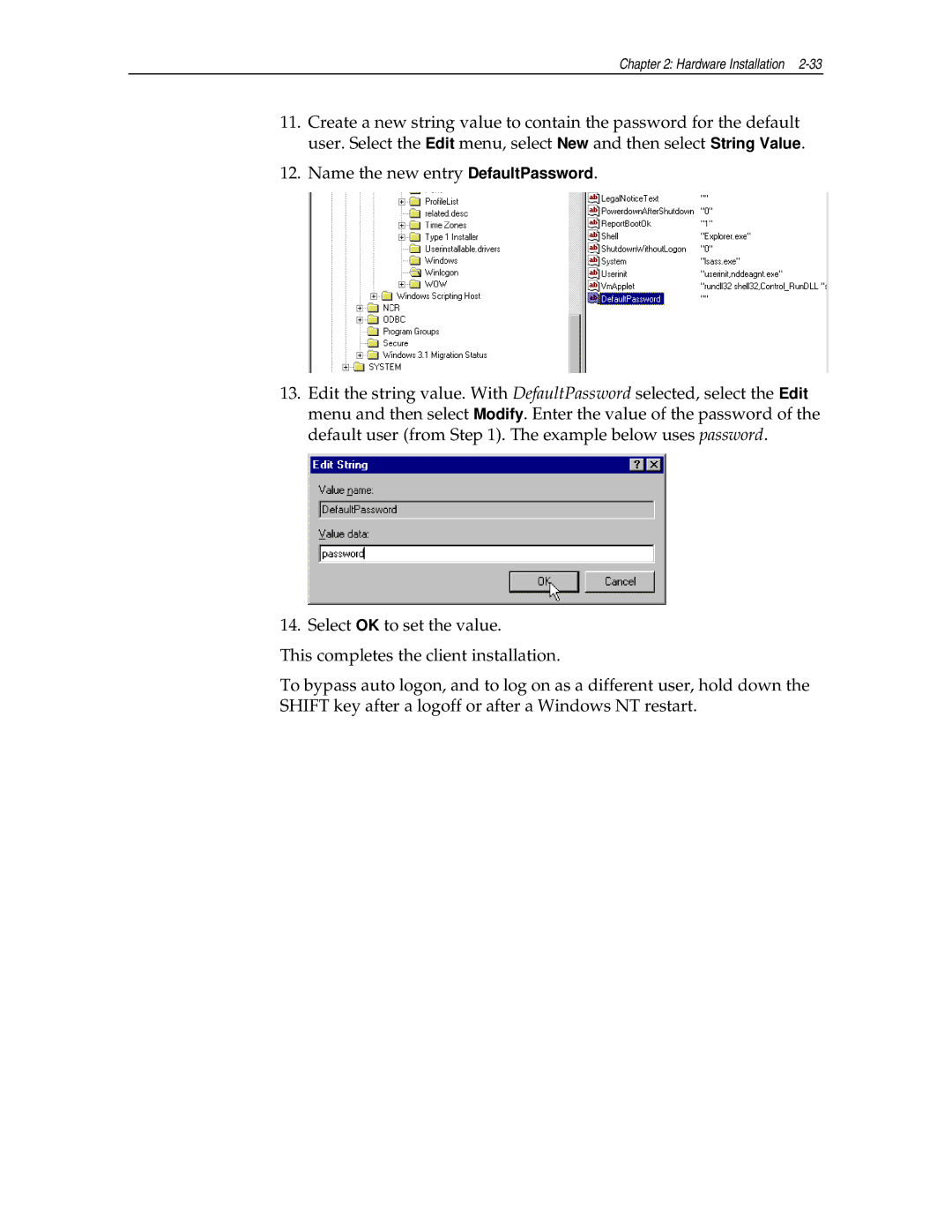 NCR NCR7454 manual Hardware Installation 