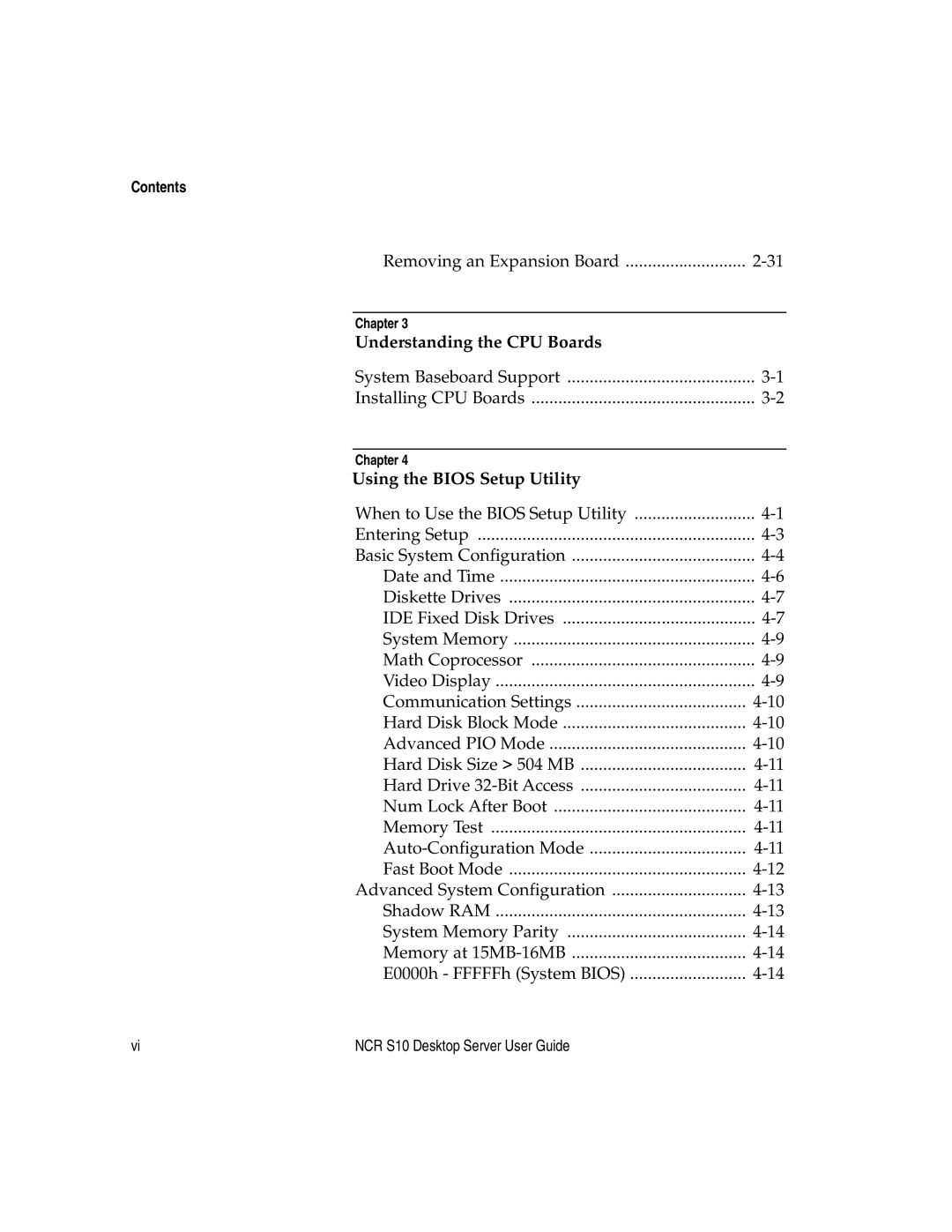 NCR S10 manual Understanding the CPU Boards 