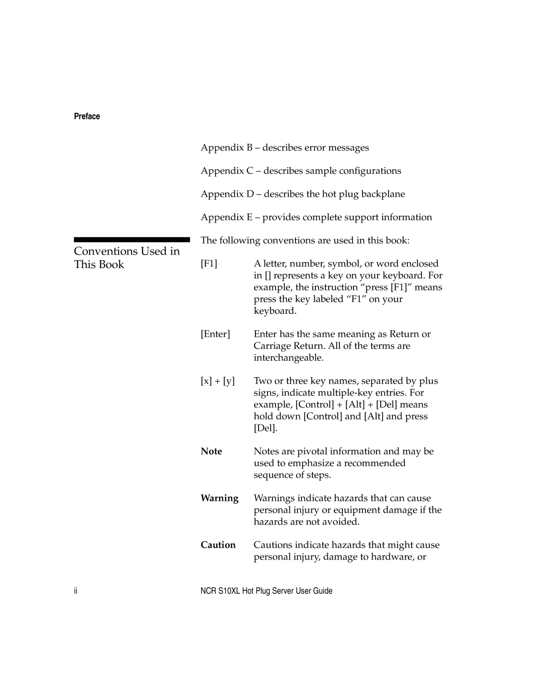 NCR S10XL manual Conventions Used This Book 