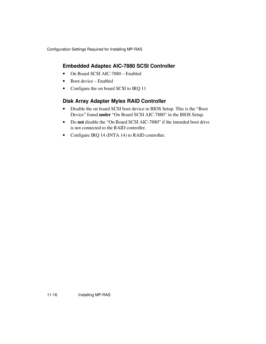 NCR S16 manual Embedded Adaptec AIC-7880 Scsi Controller 