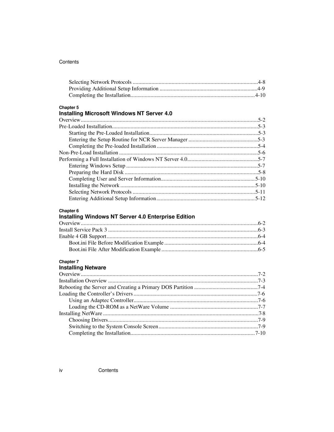 NCR S16 manual Installing Windows NT Server 4.0 Enterprise Edition 