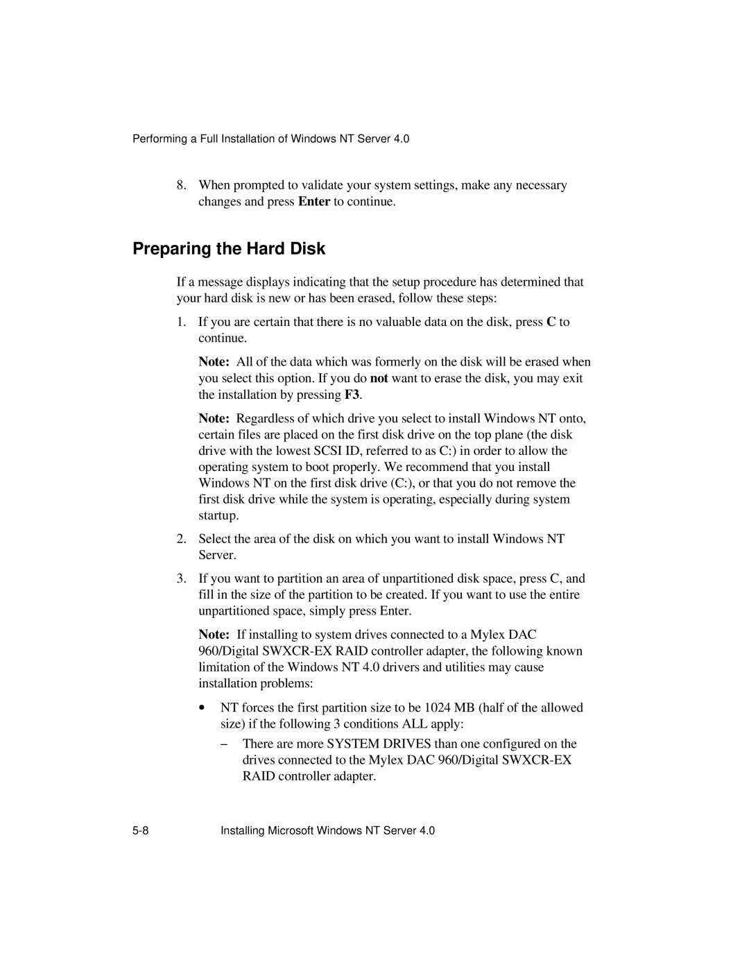 NCR S16 manual Preparing the Hard Disk 