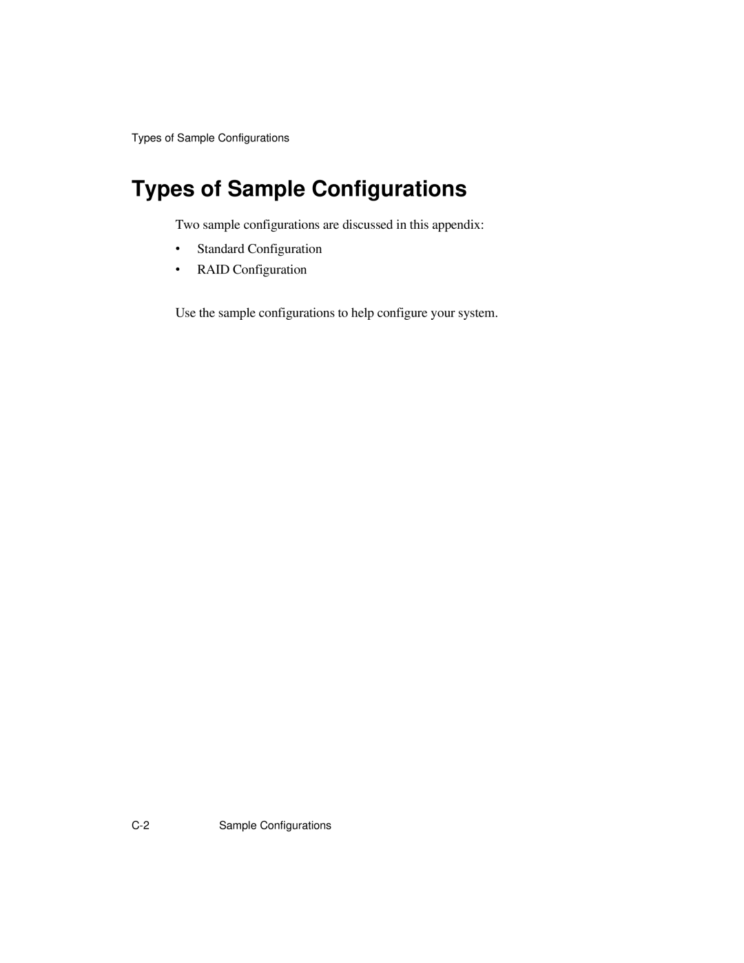 NCR S26 manual Types of Sample Configurations 