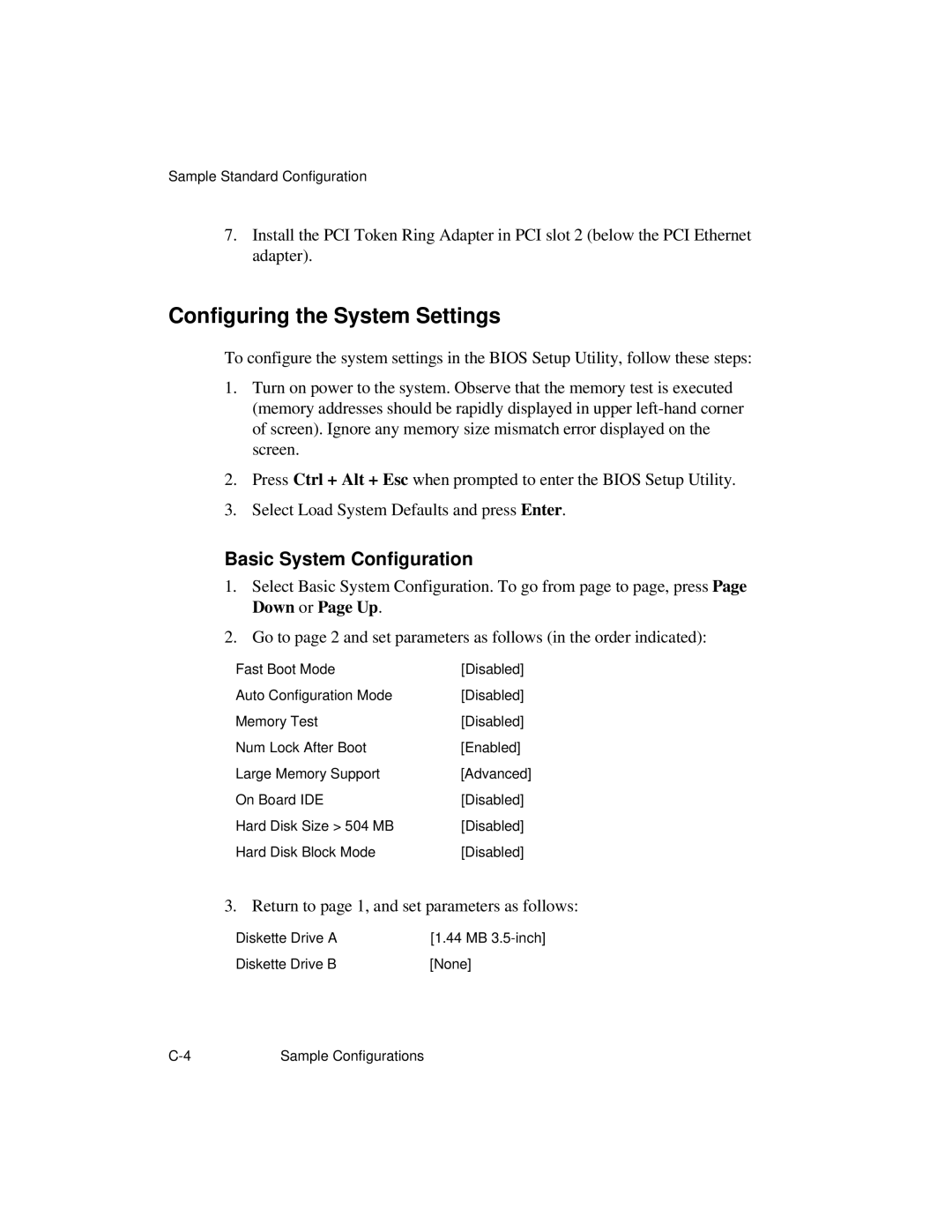 NCR S26 manual Configuring the System Settings, Basic System Configuration 