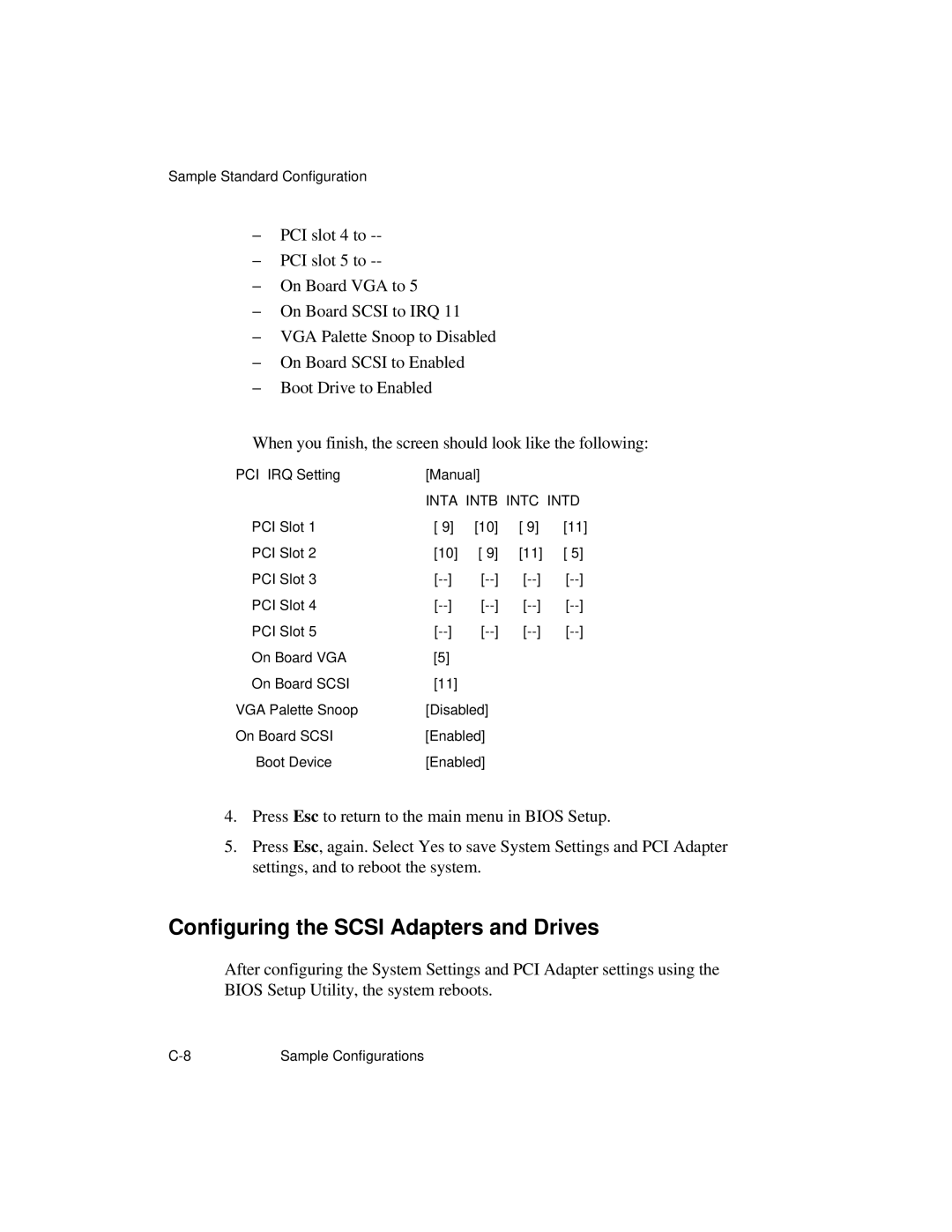 NCR S26 manual Configuring the Scsi Adapters and Drives 