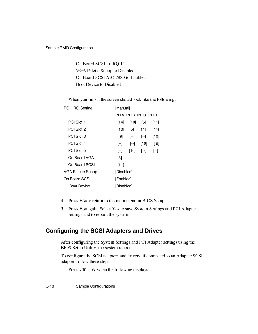 NCR S26 manual Configuring the Scsi Adapters and Drives 