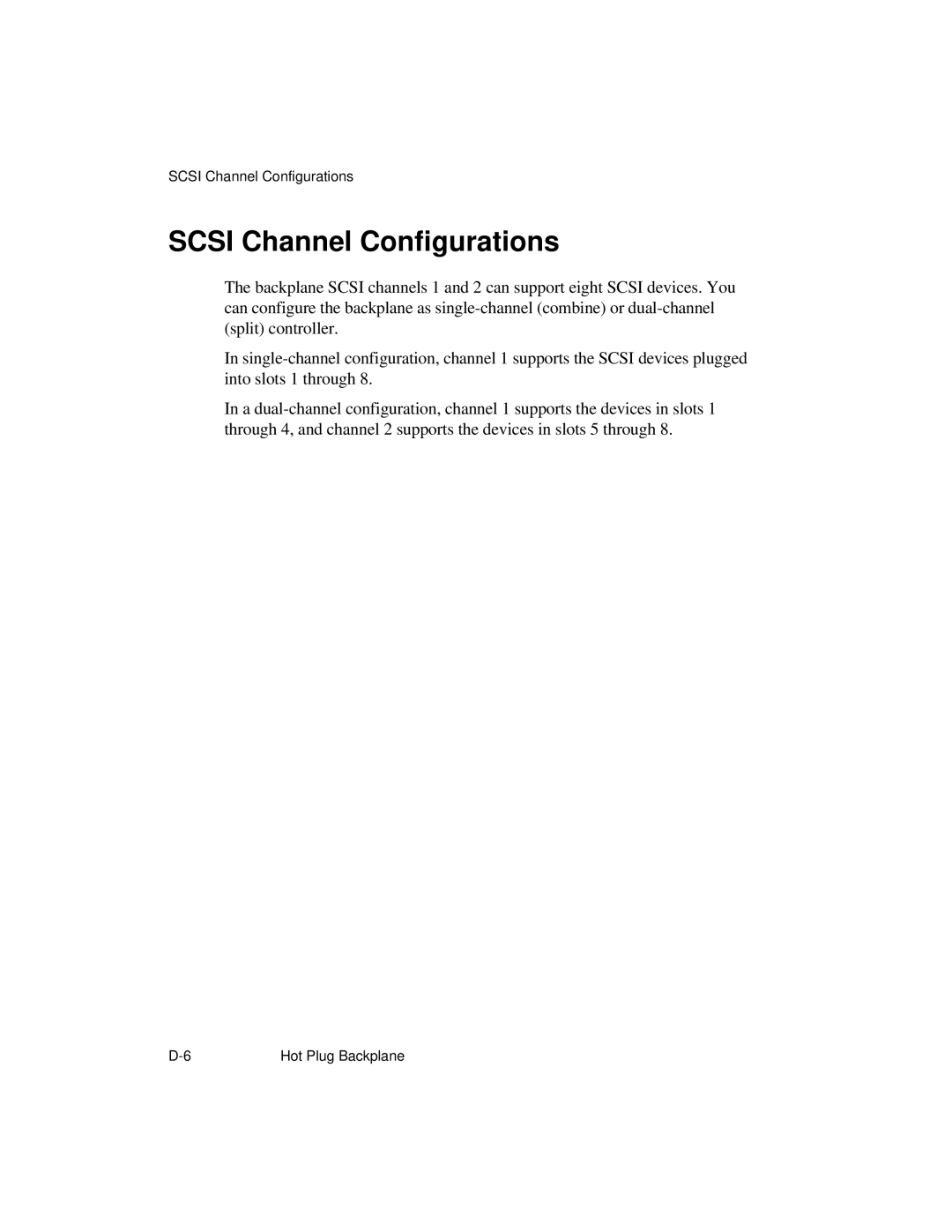 NCR S26 manual Scsi Channel Configurations 