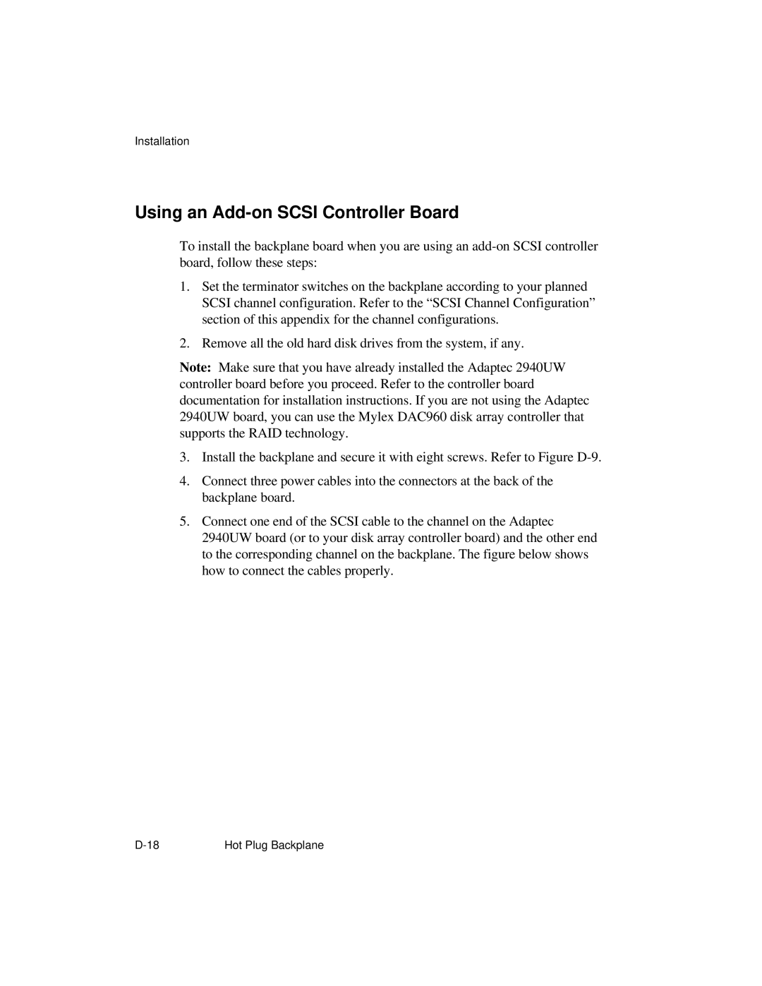 NCR S26 manual Using an Add-on Scsi Controller Board 