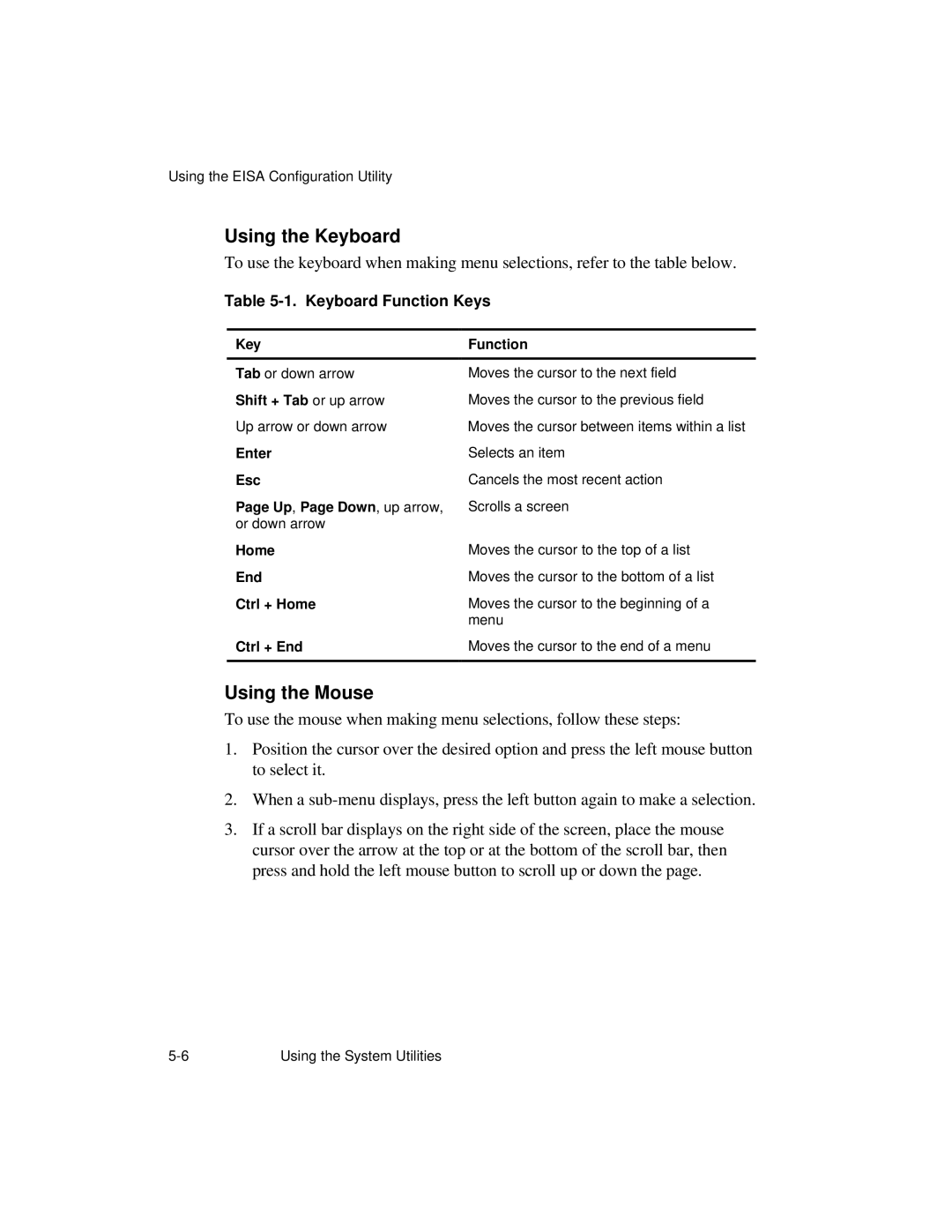 NCR S26 manual Using the Keyboard, Using the Mouse, Keyboard Function Keys 