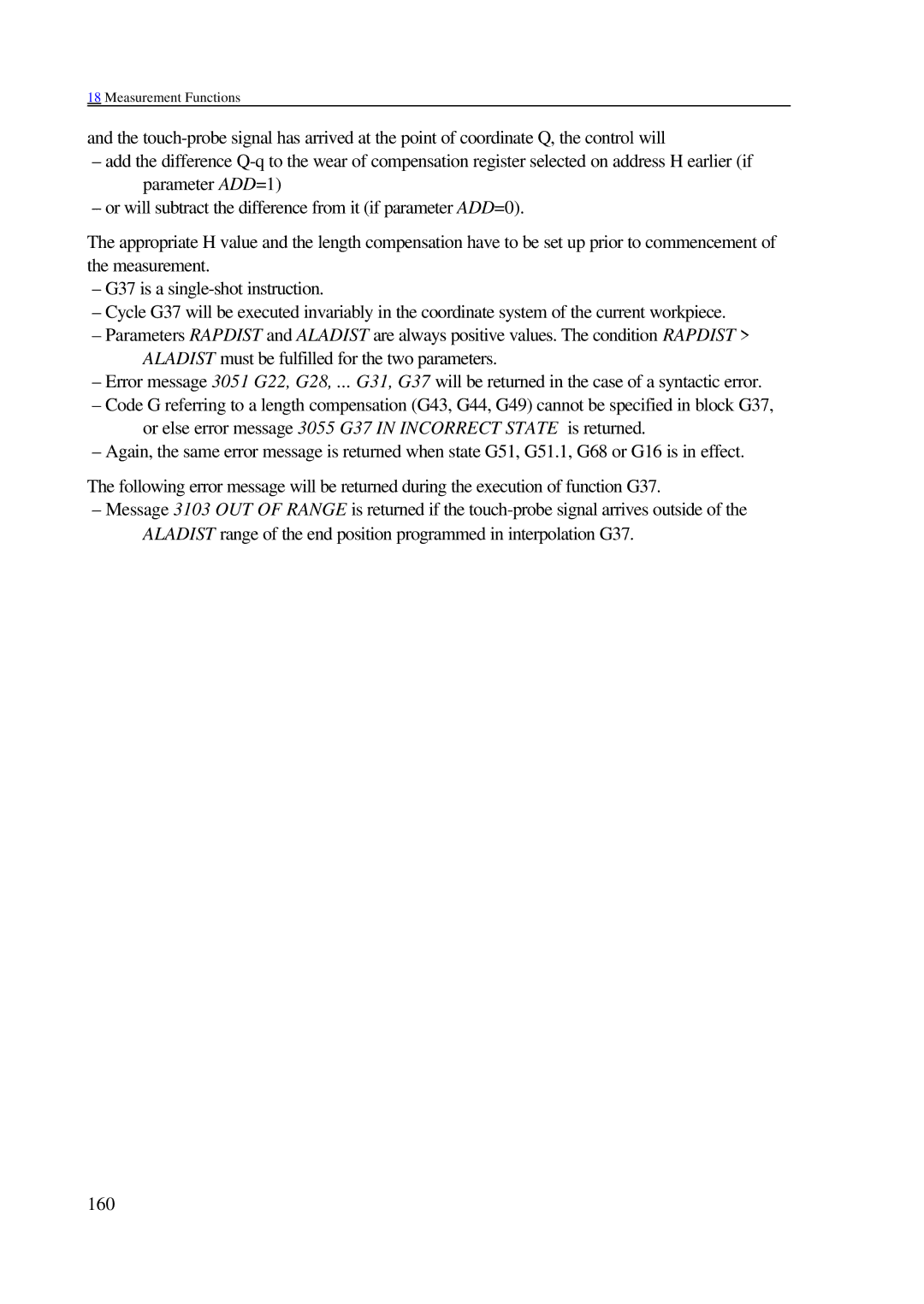 NCT Group 2000M, 99M manual Measurement Functions 