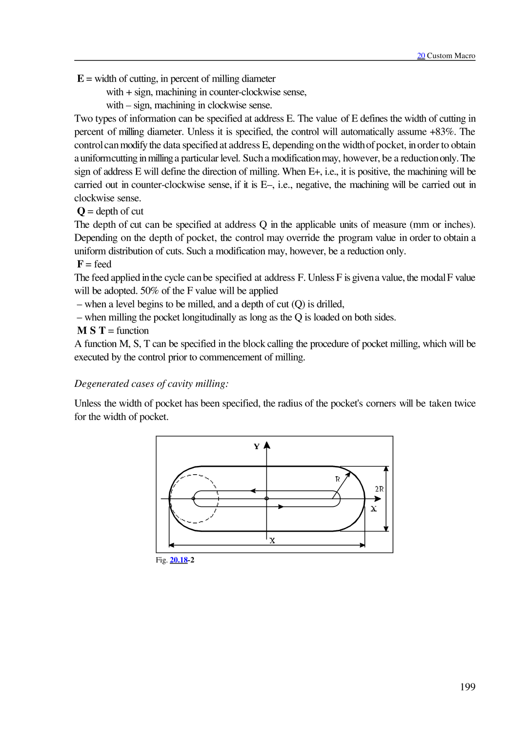 NCT Group 99M, 2000M manual Degenerated cases of cavity milling 