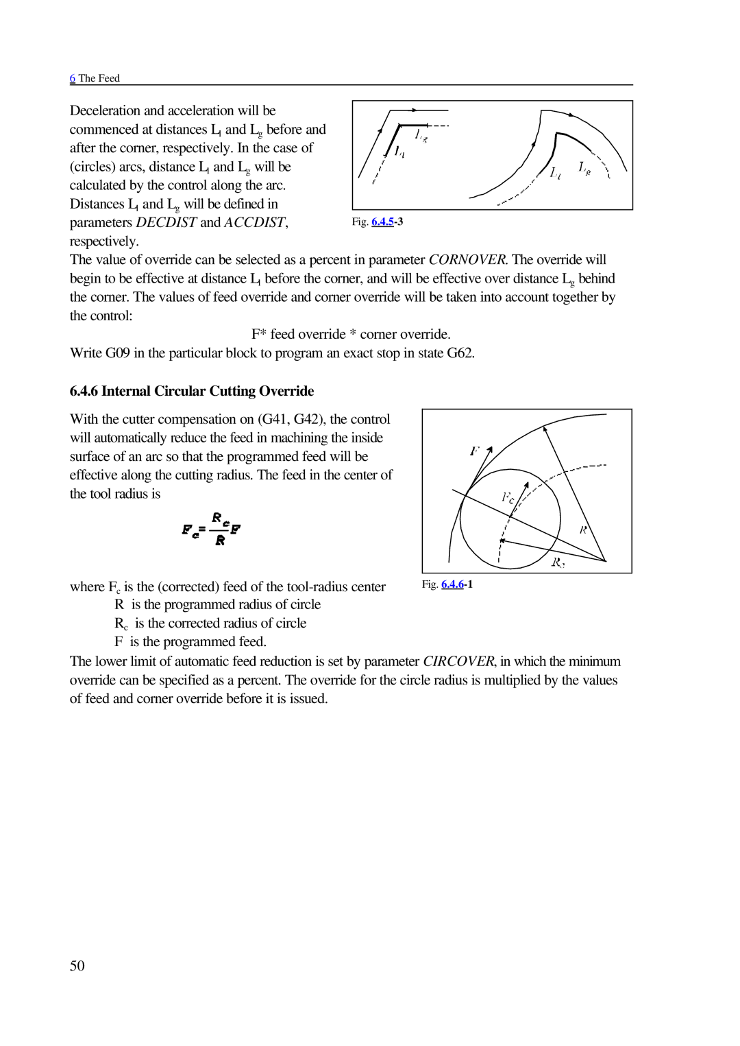 NCT Group 2000M, 99M manual Internal Circular Cutting Override 