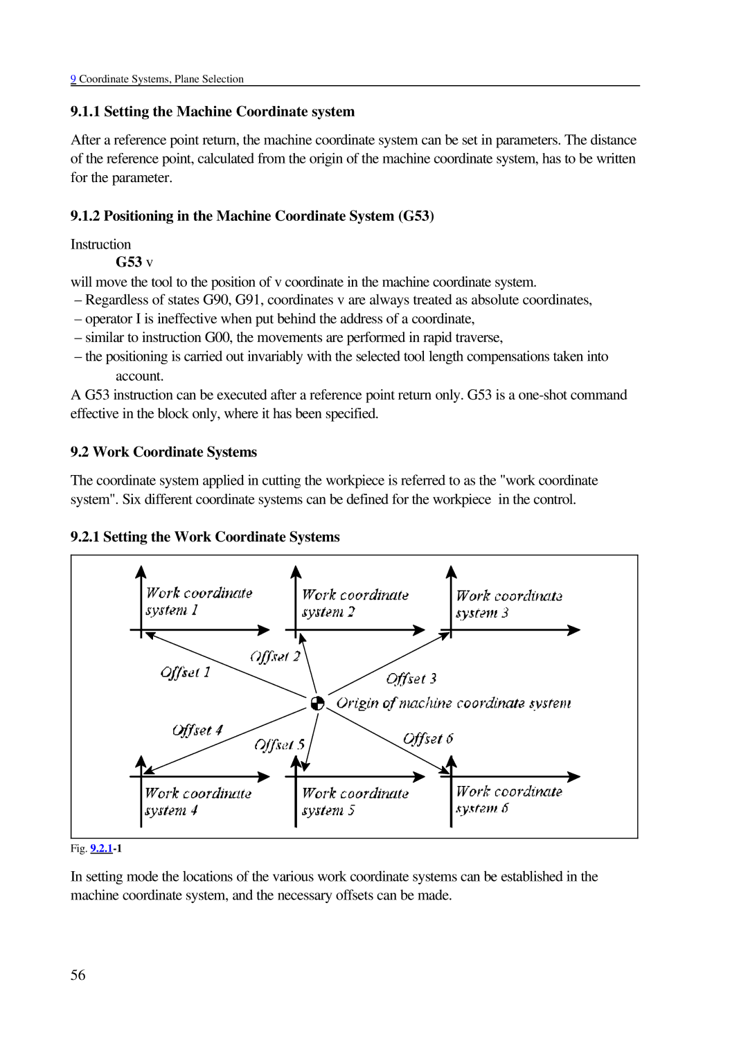 NCT Group 2000M, 99M manual Setting the Machine Coordinate system, Positioning in the Machine Coordinate System G53 