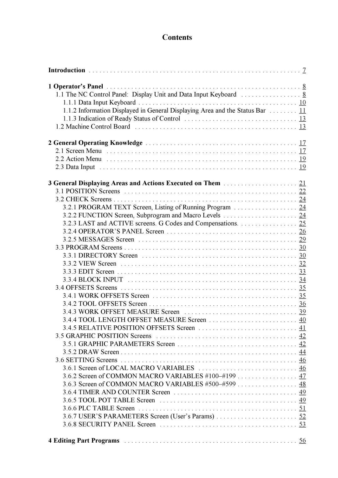 NCT Group NCT 100T, NCT 990T, NCT 2000T manual Contents 