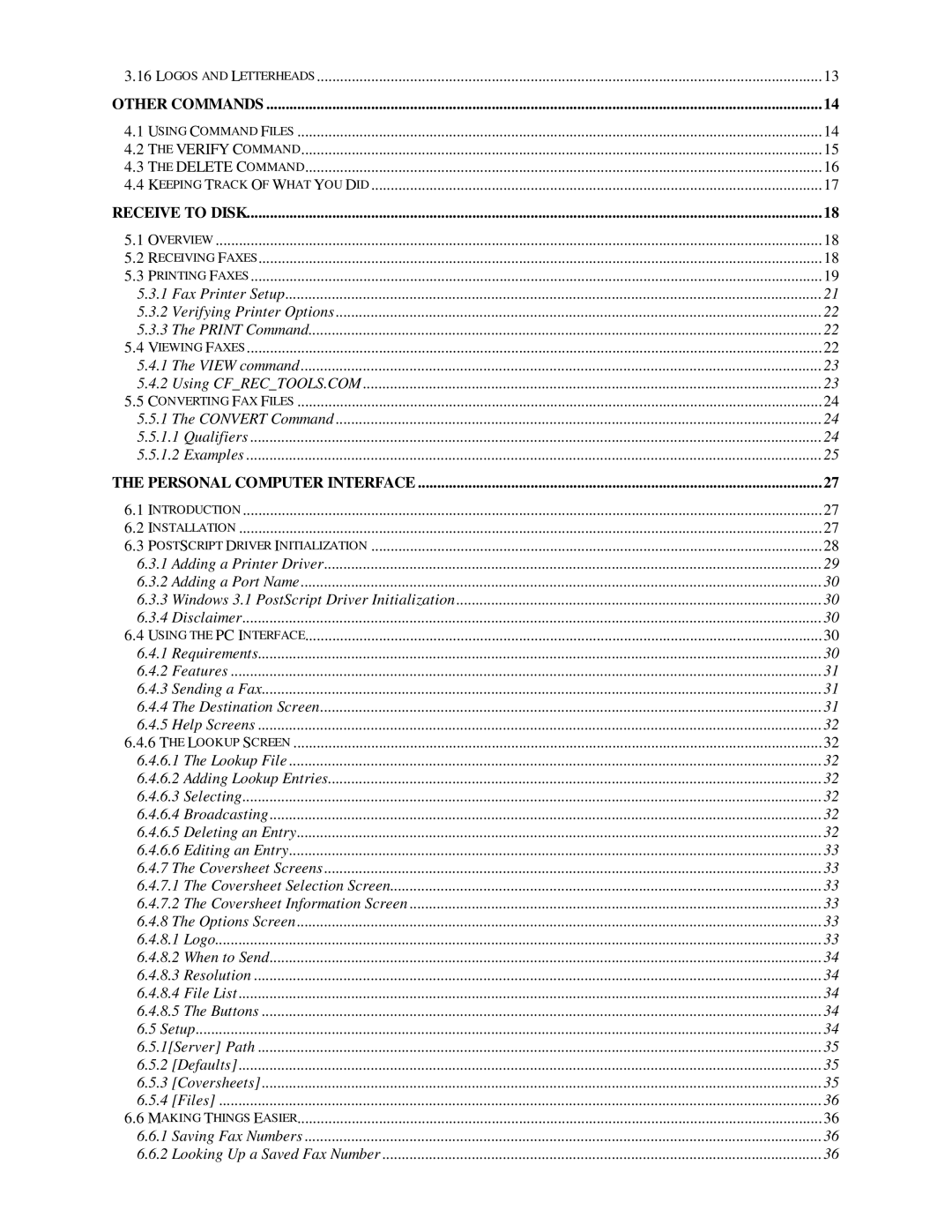 NDC comm CompuFax user manual Other Commands 