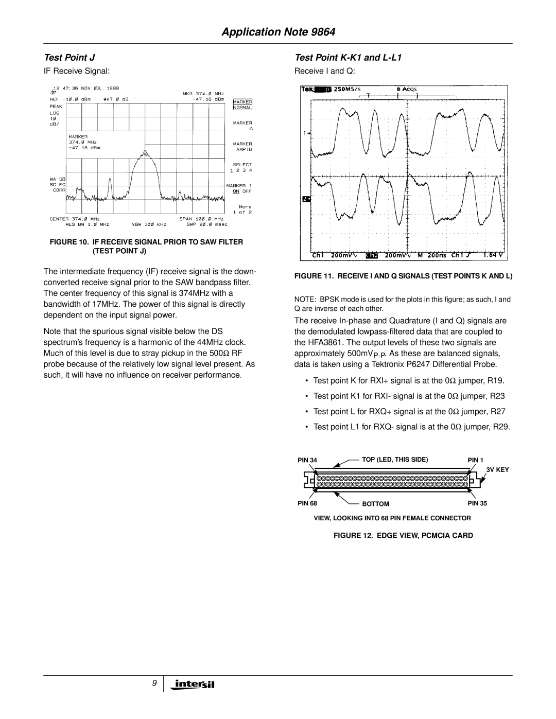 NDC comm HWB3163 manual Test Point J Test Point K-K1 and L-L1, If Receive Signal Prior to SAW Filter Test Point J 