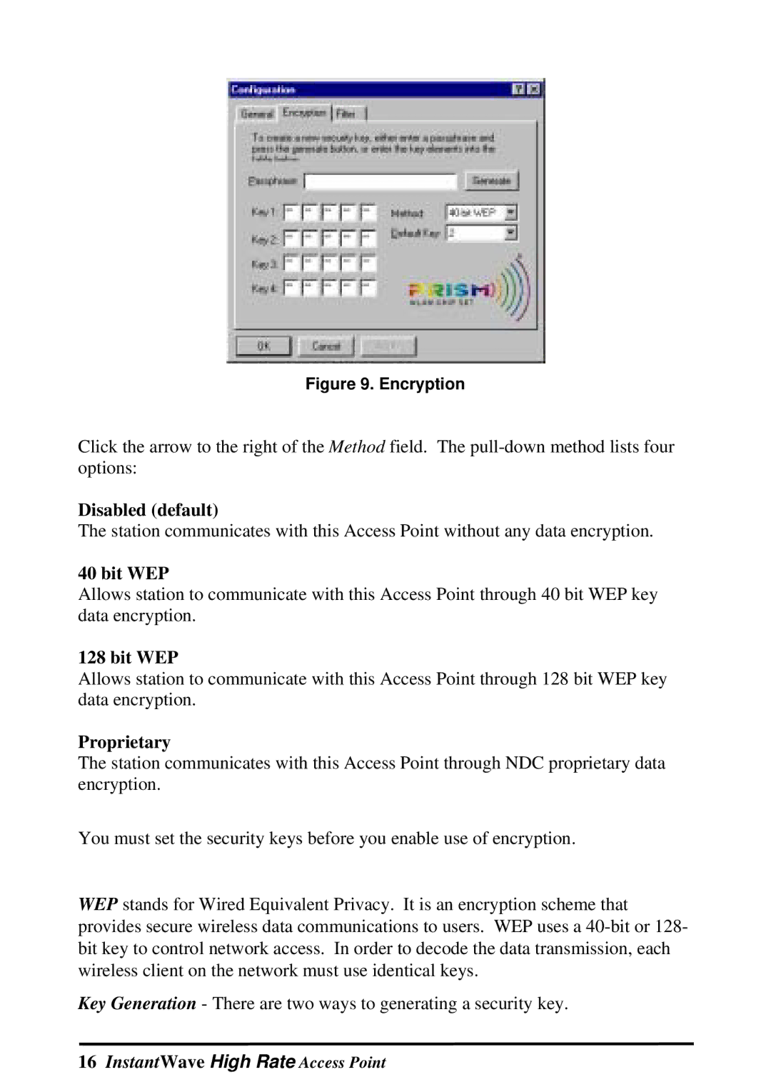 NDC comm Instant Wave manual Disabled default 