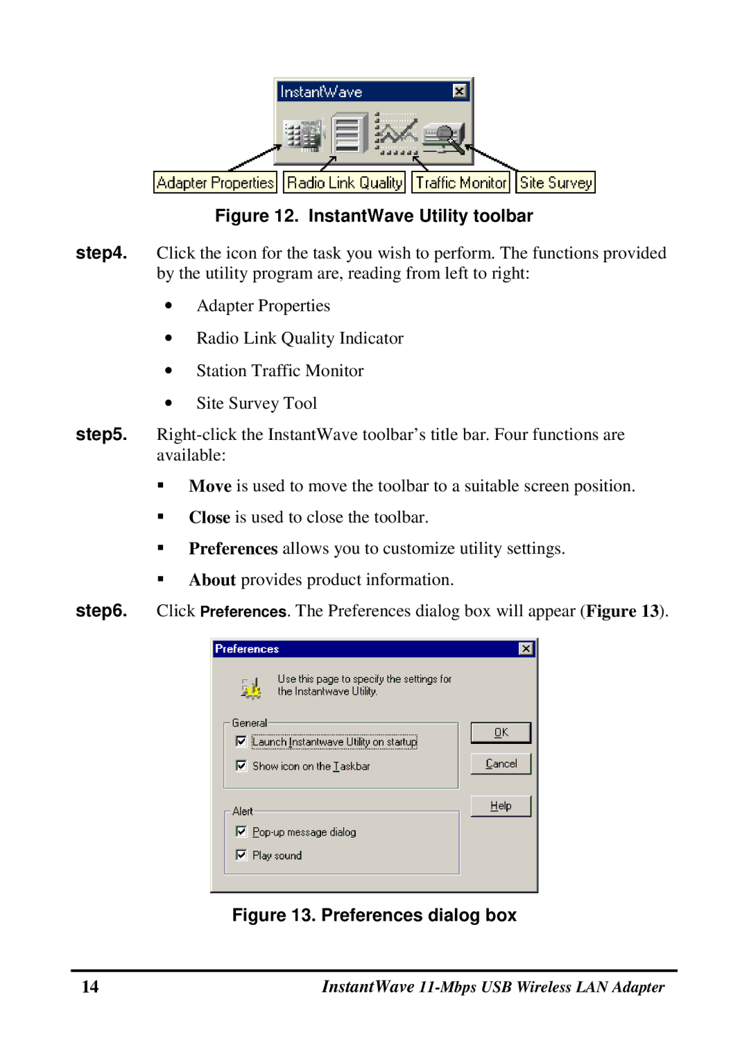 NDC comm NWH4020 manual InstantWave Utility toolbar 