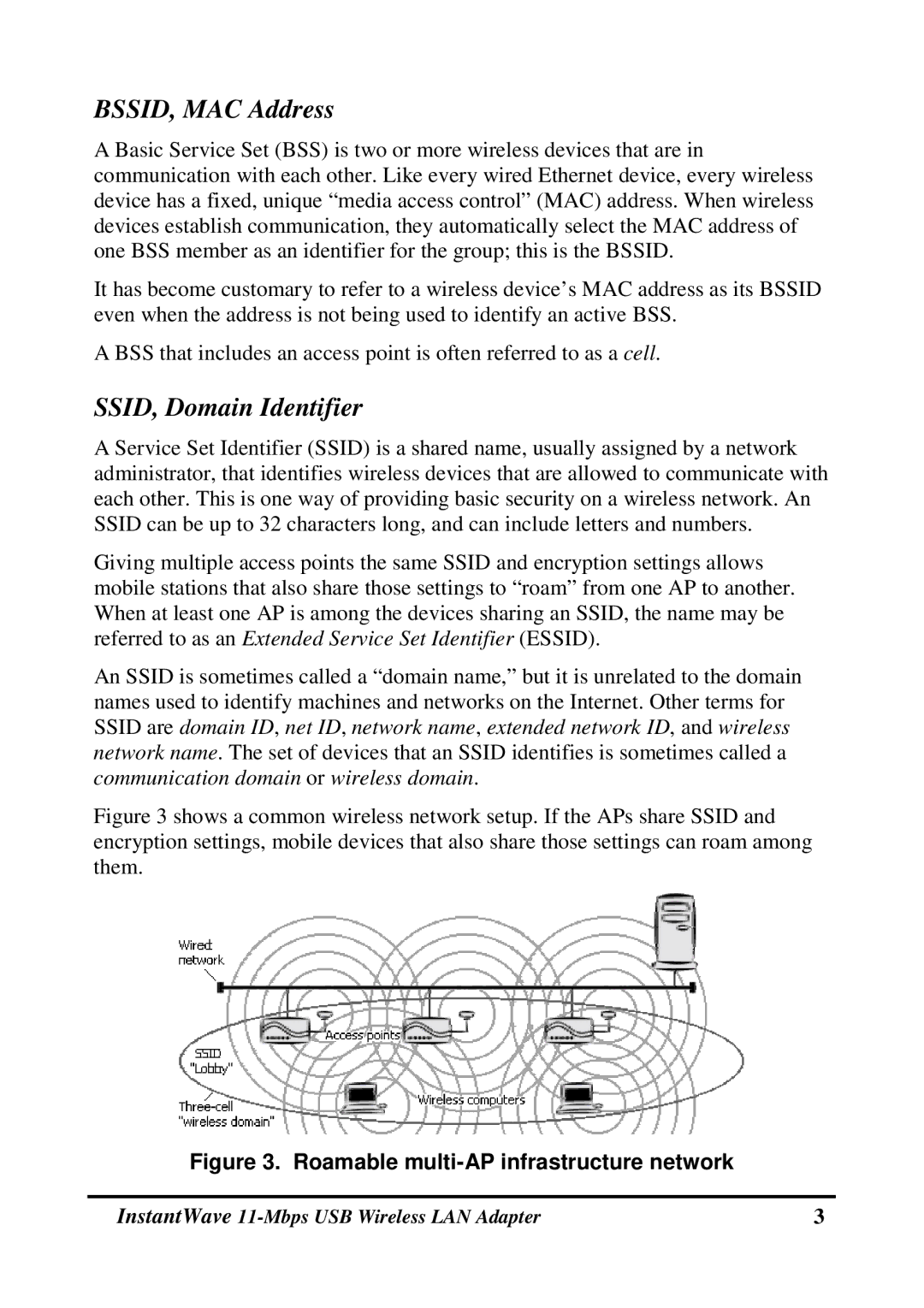 NDC comm NWH4020 manual BSSID, MAC Address 