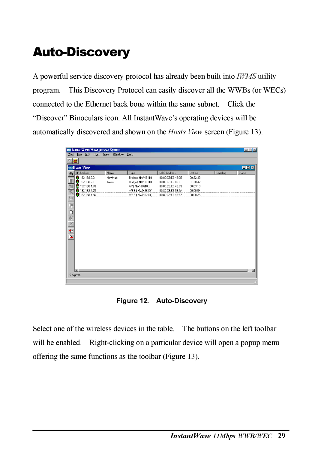 NDC comm NWH2610, NWH6210 manual Auto-Discovery 