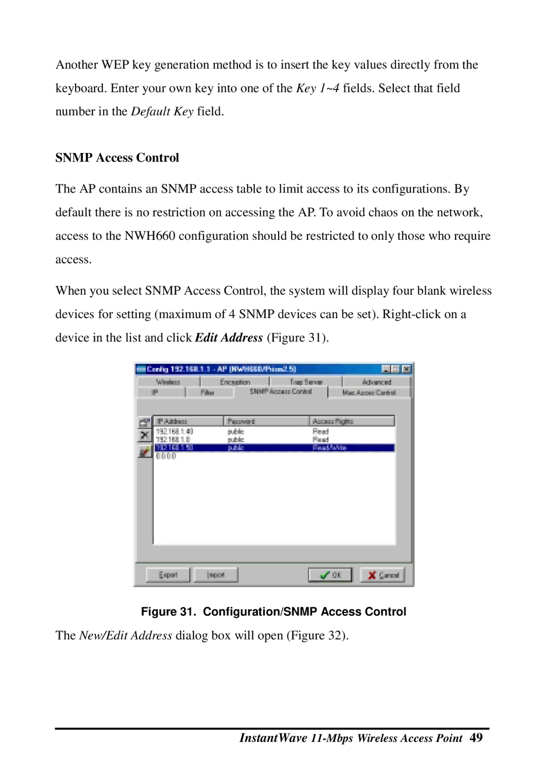 NDC comm NWH660 manual New/Edit Address dialog box will open Figure 