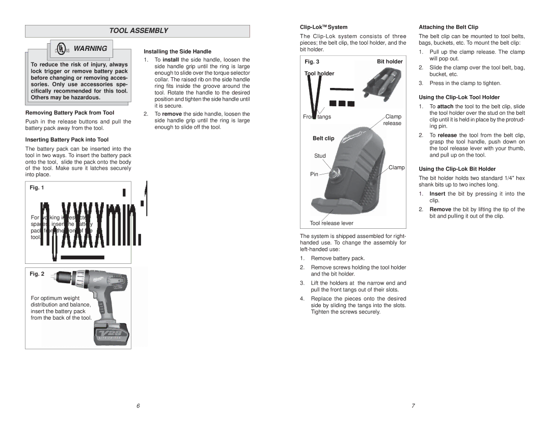 NEC 0724-20 manual Tool Assembly 