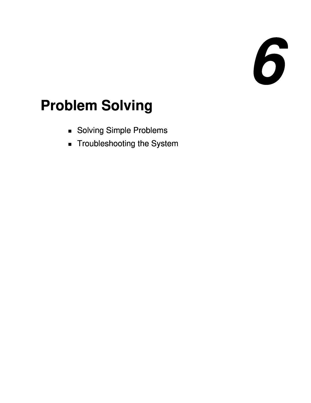 NEC 1080Xd manual Problem Solving, Solving Simple Problems Troubleshooting the System 
