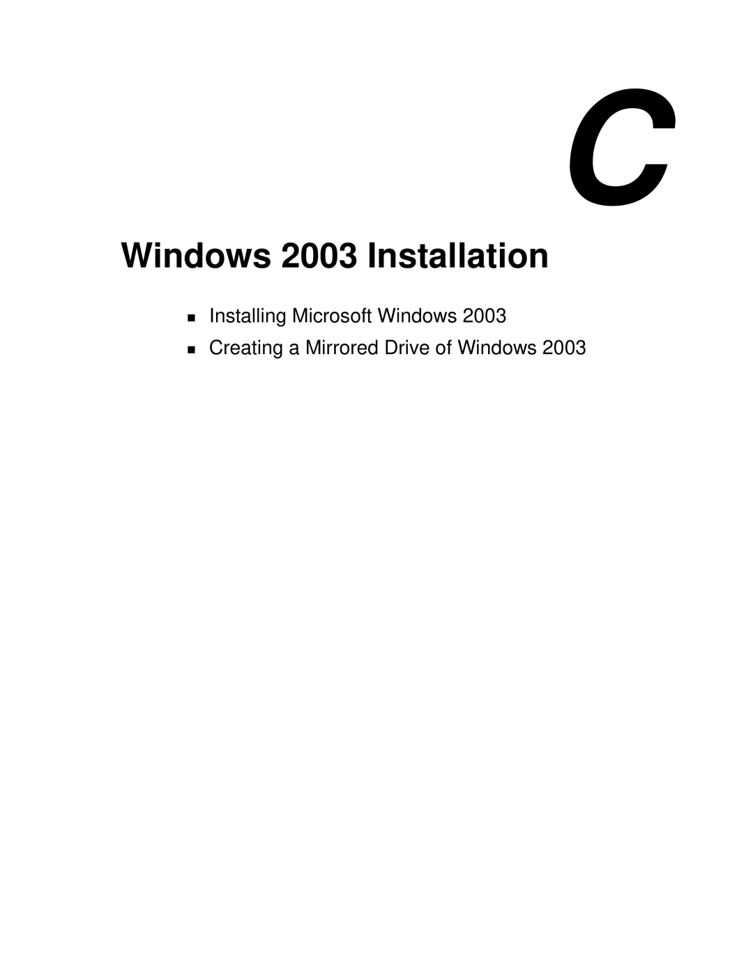 NEC 1080Xd manual Windows 2003 Installation 