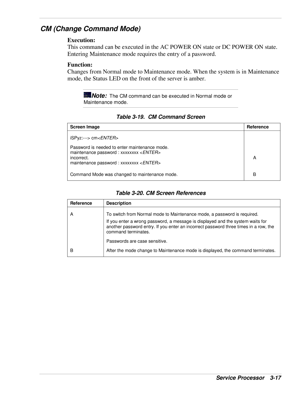 NEC 1080Xd manual CM Change Command Mode, CM Command Screen, CM Screen References, Screen Image 