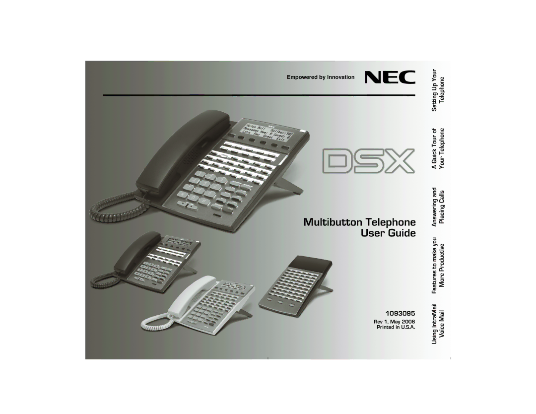 NEC 10930 95 manual 1093095, More Productive, Using IntraMail Voice Mail 