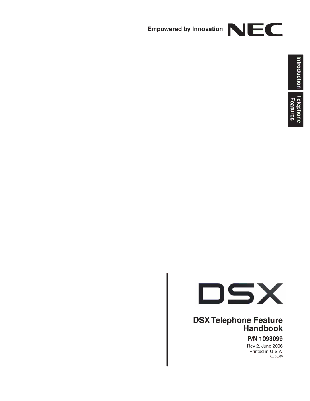 NEC 1093099 manual DSX Telephone Feature Handbook 