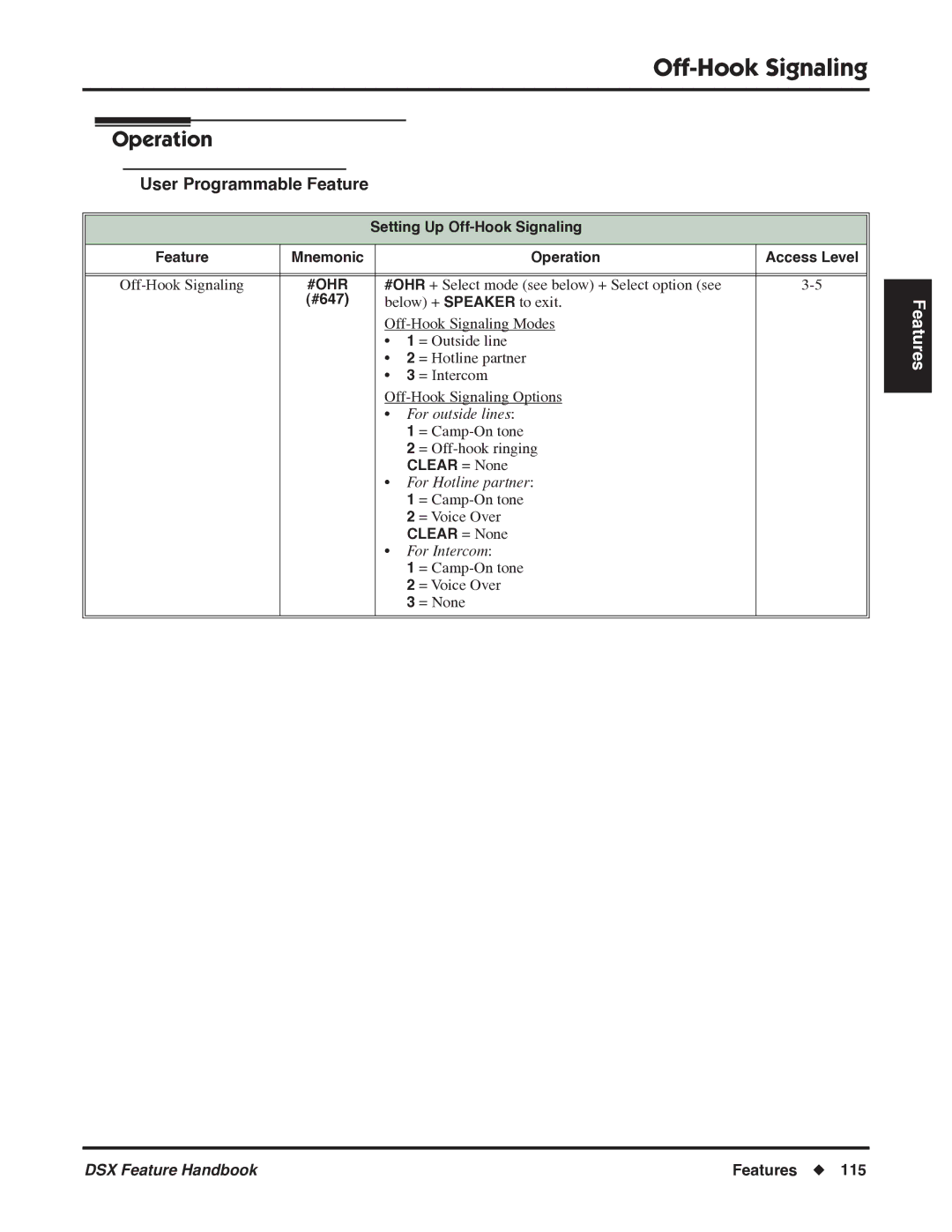 NEC 1093099 manual #647, Clear = None 