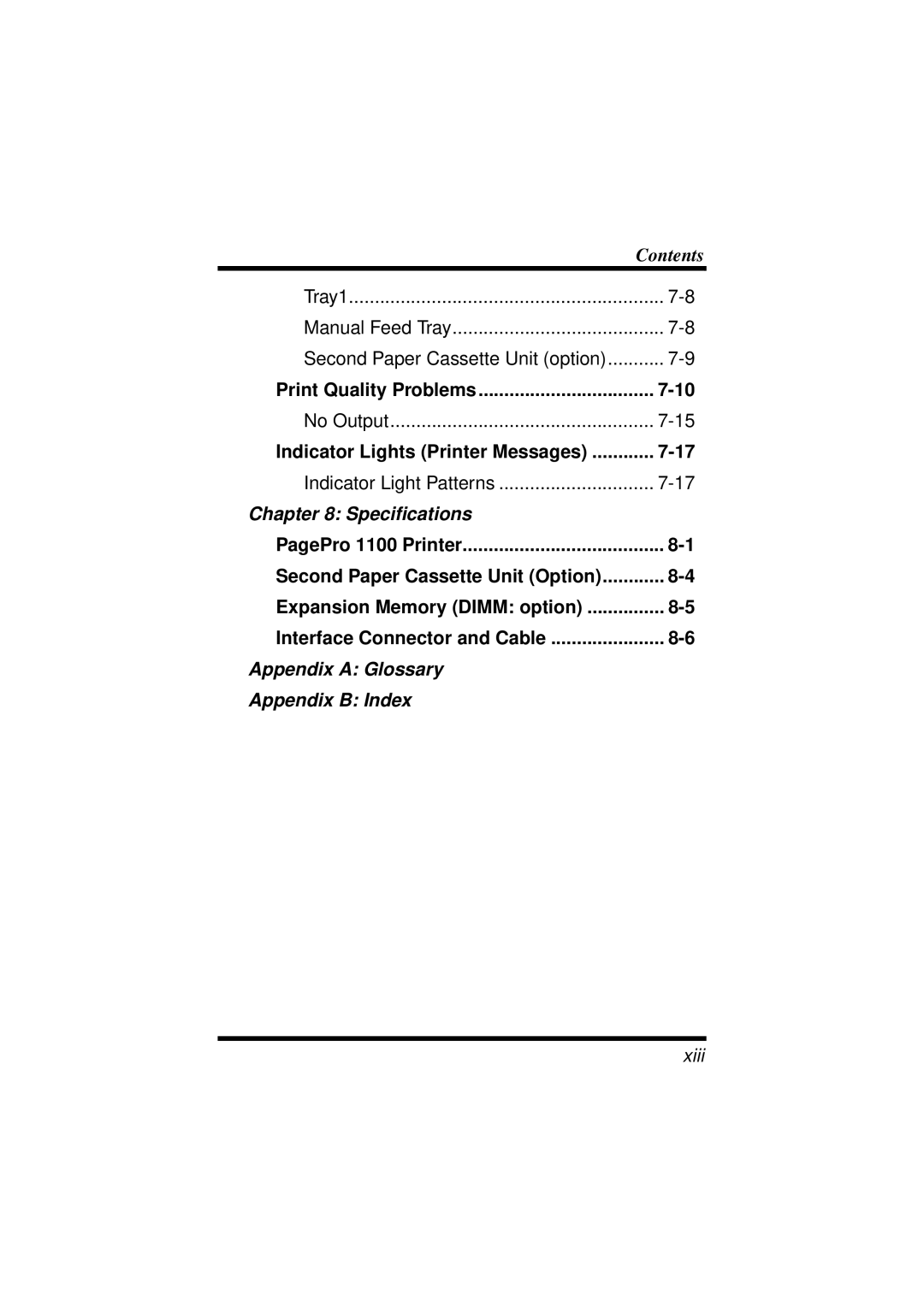 NEC 1100 user manual Appendix a Glossary Appendix B Index 