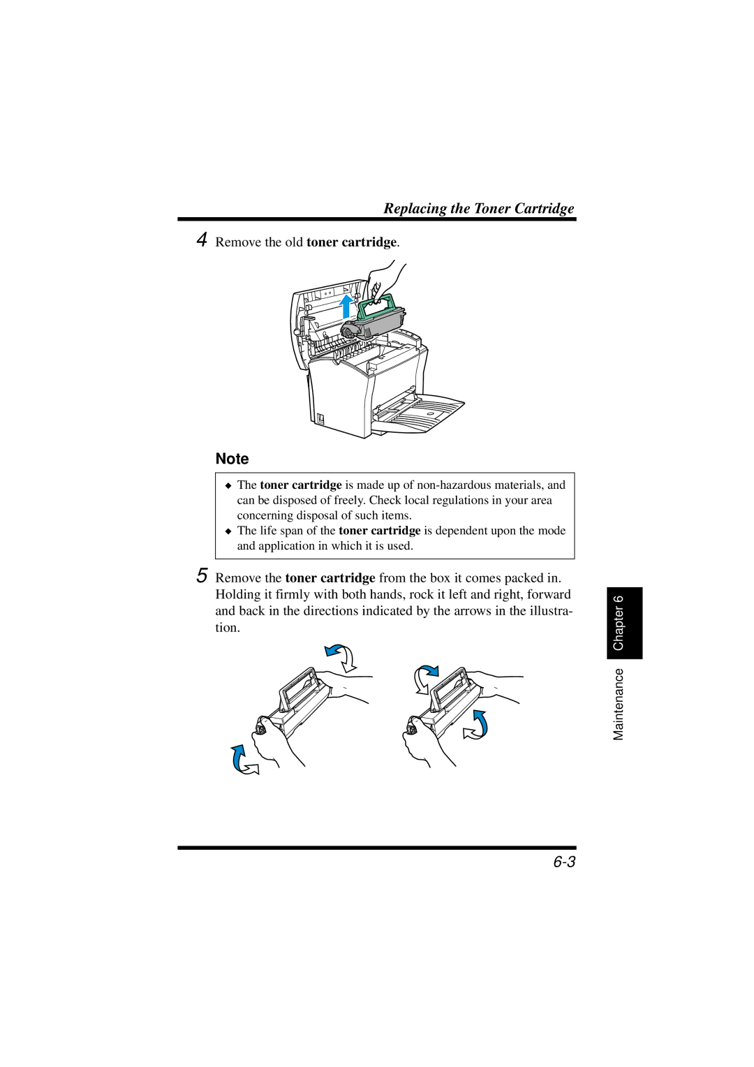 NEC 1100 user manual Remove the old toner cartridge 