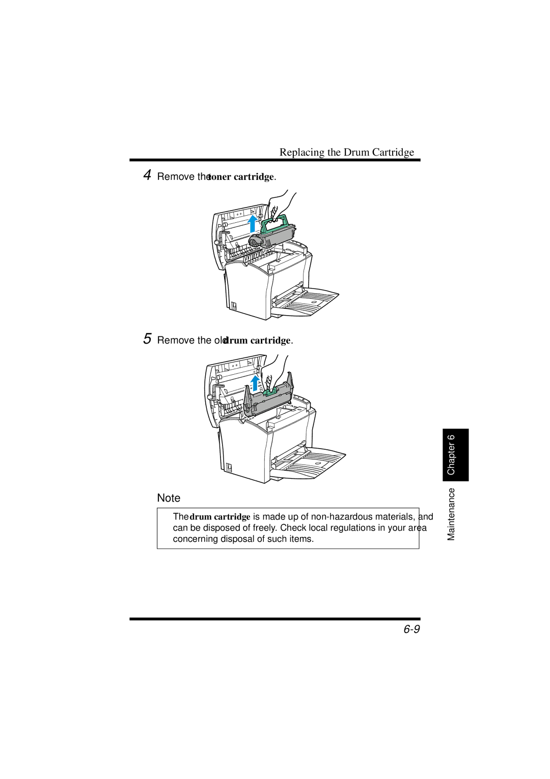 NEC 1100 user manual Remove the toner cartridge 