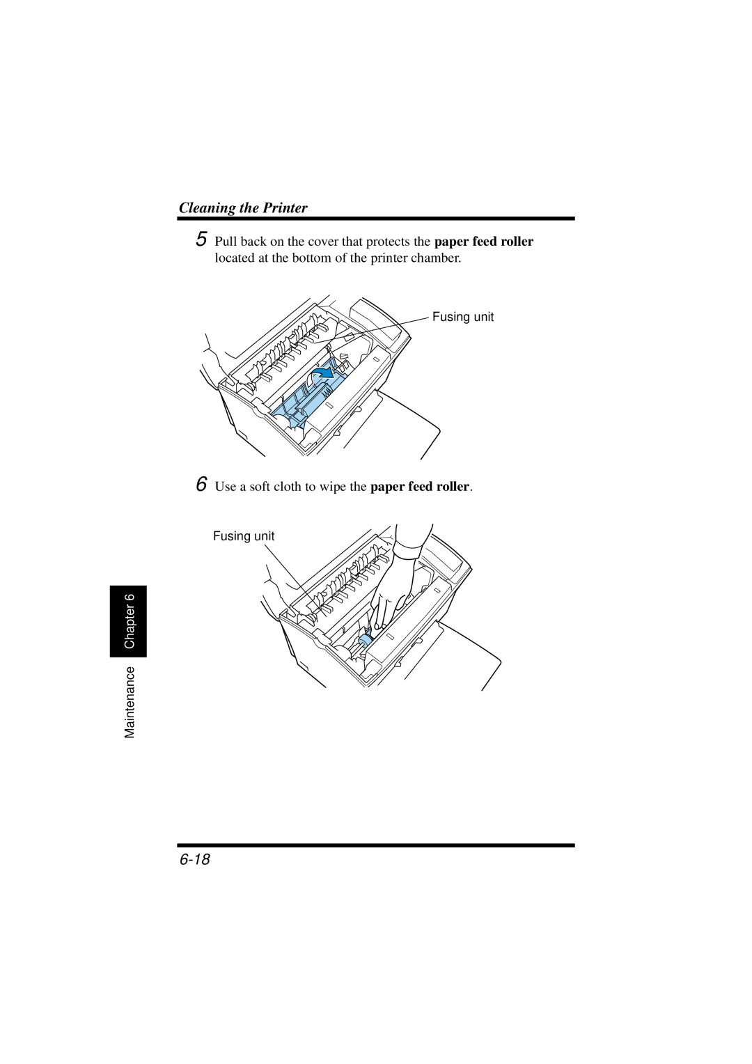 NEC 1100 user manual Use a soft cloth to wipe the paper feed roller 